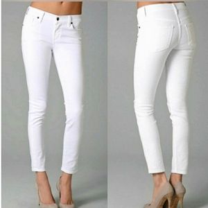 C of H Citizens of Humanity White Thompson Cropped Skinny Jeans Y2K Womens Sz 26